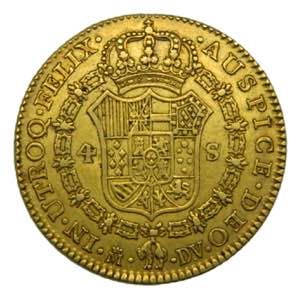 Carlos III (1759-1788). 1786 DV. 4 escudos. ... 
