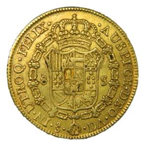 Carlos III (1759-1788). 1780 DA . 8 escudos. ... 