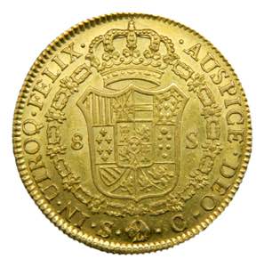 Carlos III (1759-1788). 1788 C.  8 escudos. ... 