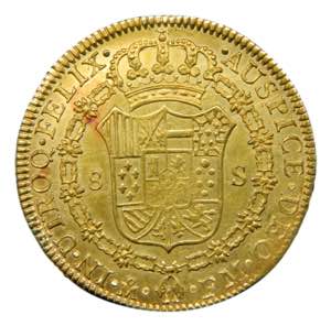 Carlos IV (1788-1808). 1799 FM. 8 escudos. ... 