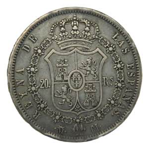 Isabel II (1833-1868). 1838 CL. 20 reales. ... 