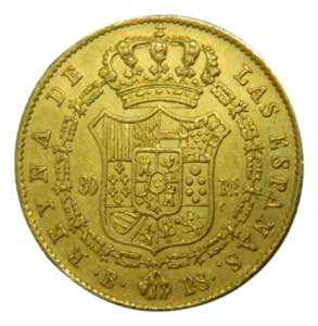 Isabel II (1833-1868). 1845 PS. 80 reales. ... 
