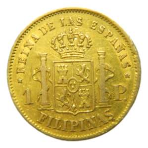 Isabel II (1833-1868). 1861. 1 Peso. Manila. ... 