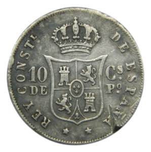 Alfonso XII (1874-1885). 1881. 10 centavos. ... 