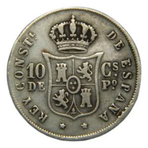Alfonso XII (1874-1885). 1882. 10 centavos. ... 