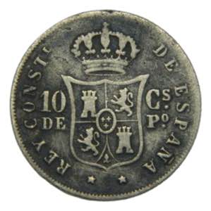 Alfonso XII (1874-1885). 1884. 10 centavos. ... 