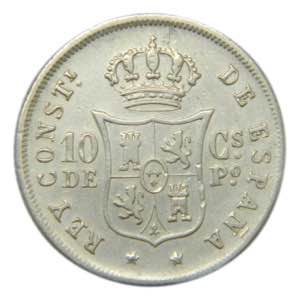 Alfonso XII (1874-1885). 1885. 10 centavos. ... 