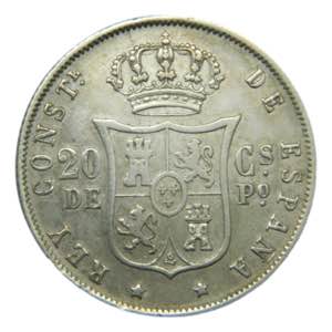 Alfonso XII (1874-1885). 1882. 20 centavos. ... 