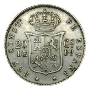 Alfonso XII (1874-1885). 1884. 20 centavos. ... 