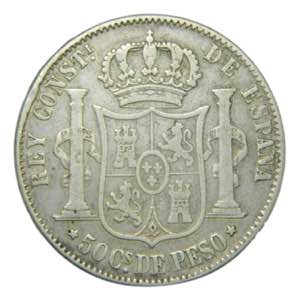 Alfonso XII (1874-1885). 1883. 50 centavos. ... 