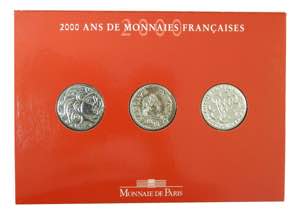 FRANCIA 2000. Set 3 monedas de 5 francos ... 