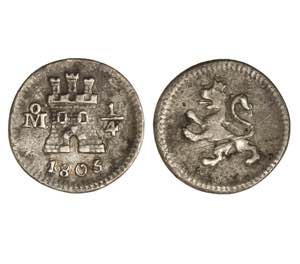 MEXICO. Carlos IV (1788 - 1808). 1806/5. 1/4 ... 