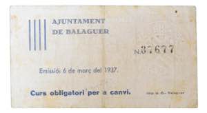 Catalunya. Ajuntament de Balaguer. 50 ... 
