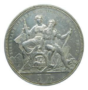 SUIZA. 1883. 5 Francos ... 