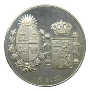 URUGUAY.  1983. 2000 Nuevos Pesos. Visita de ... 