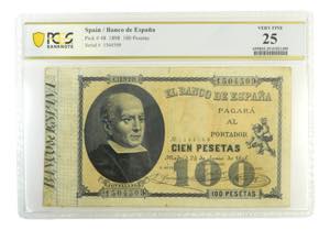 Billete de 100 pesetas ... 