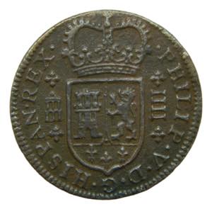 Felipe V (1700-1746). 4 maravedís 1719. ... 