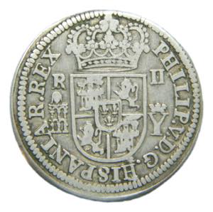 Felipe V (1700-1746). 2 reales 1708 Y. ... 