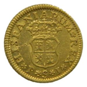 Felipe V (1700-1746). 1/2 escudo 1744 PJ. ... 