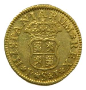 Felipe V (1700-1746). 1/2 escudo 1745 PJ. ... 