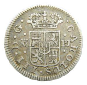 Carlos III (1759-1788). 1/2 real 1766 PJ. ... 