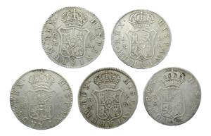 LOTES - Carlos IV (1788-1808). LOTE 5 piezas ... 