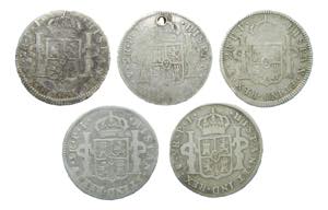 LOTES - Carlos IV (1788-1808). LOTE 5 piezas ... 