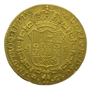 Fernando VII (1808-1833). 4 escudos 1815 GJ. ... 