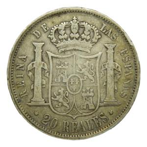 Isabel II (1833-1868). 20 reales 1854. ... 