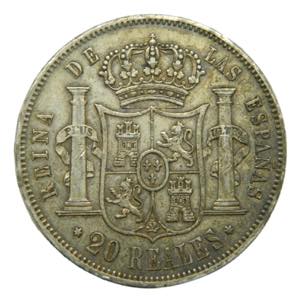 Isabel II (1833-1868). 20 reales 1861. ... 