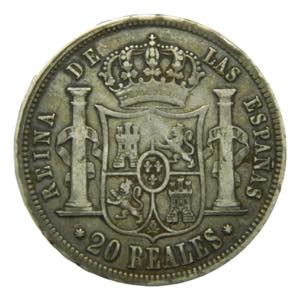 Isabel II (1833-1868). 20 reales 1850. ... 