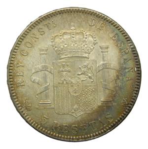 Alfonso XIII. 5 pesetas. 1899 *18-99 SGV. ... 