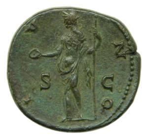 FAUSTINA madre. Sestercio. 147 dC. (Spink ... 