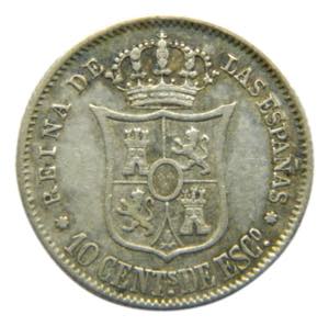 Isabel II (1833 - 1868). 10 Céntimos de ... 