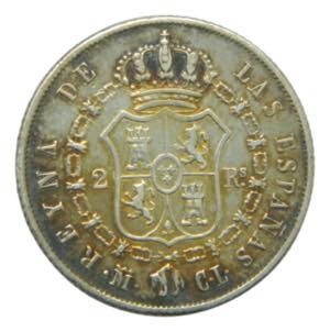 Isabel II. (1833 - 1868). 1849 CL. 2 Reales ... 