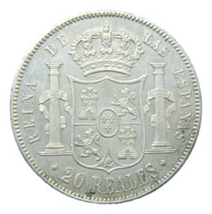Isabel II (1833-1868). 1856. 20 Reales. ... 