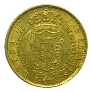 Isabel II (1833-1868). 1839 PS. 80 Reales. ... 