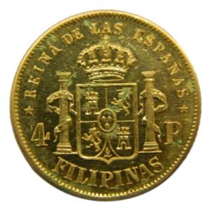 Isabel II (1833-1868). 1868. 4 Pesos. ... 