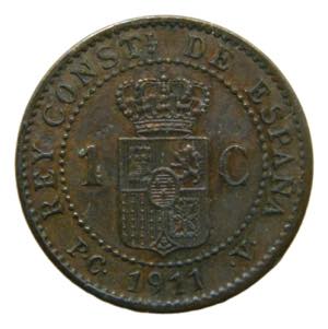Alfonso XIII (1886-1931). 1911. 1 Céntimo ... 