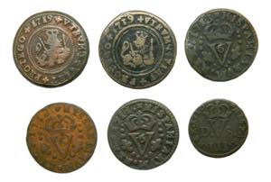 Lote 6 monedas. 1 ... 