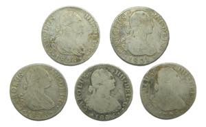 Lote 5 monedas de 2 ... 