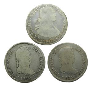 Lote 3 monedas de 4 ... 
