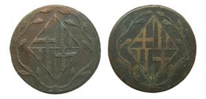 Lote 2 monedas José Napoleón. 4 Quartos ... 