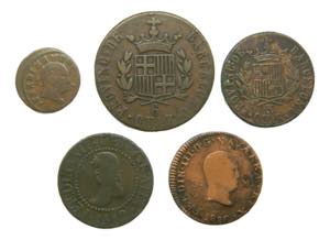 Lote 5 monedas. 1 ... 