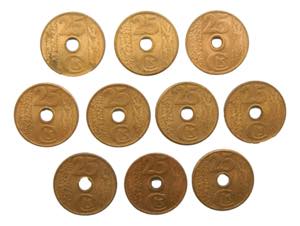 Lote 10 monedas de 25 ... 