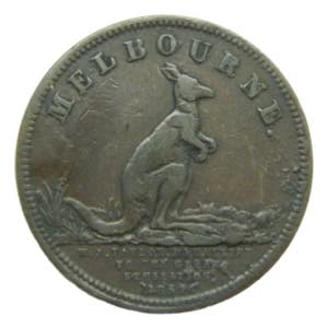 AUSTRALIA. 1851. 1/2 penny. (KM#Tn244). W. ... 