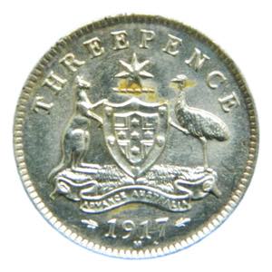 AUSTRALIA. 1917 M. 3 Pence. (KM#24). 1,41 ... 