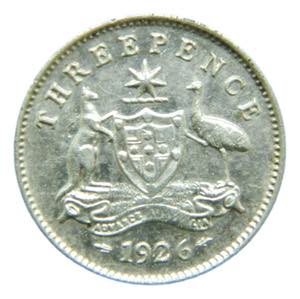 AUSTRALIA. 1926. 3 Pence. (KM#24). 1,42 gr. ... 