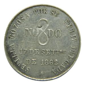 Medalla. Isabel II 1862 17 de septiembre. ... 