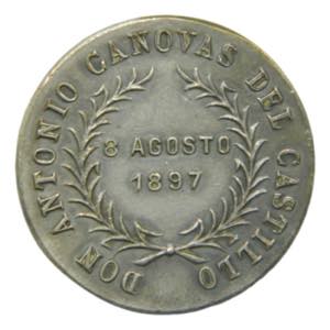 Medalla 1897. Antonio Cánovas del Castillo. ... 